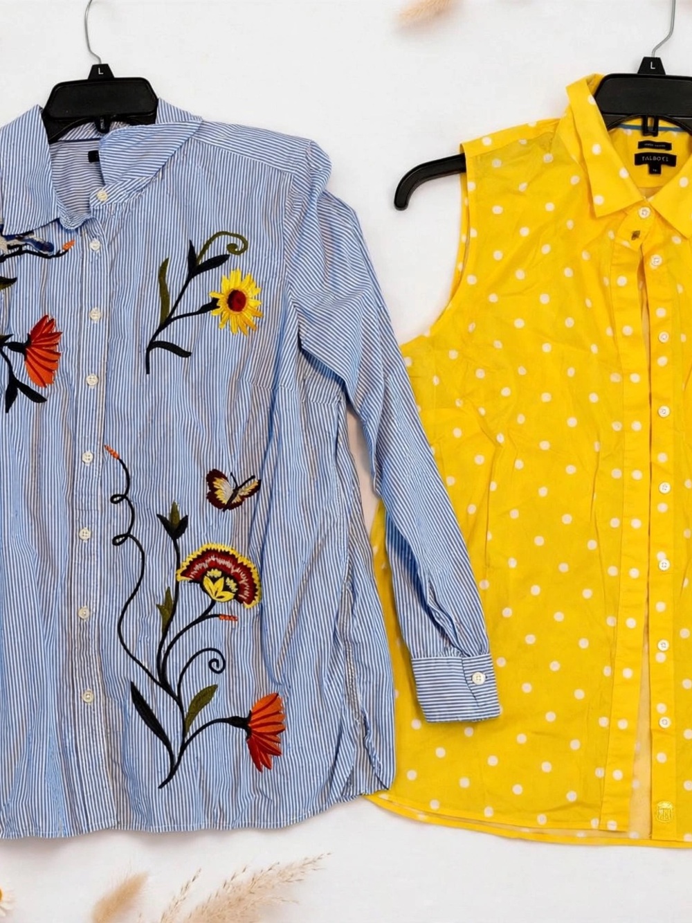 Talbots DESIGNER Bundle Size L/14 - Beautifully Embroided Floral & Yellow